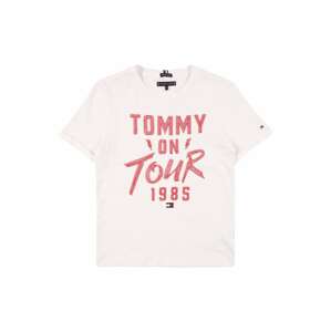 TOMMY HILFIGER Póló 'TOMMY ON TOUR'  fehér / piros mix