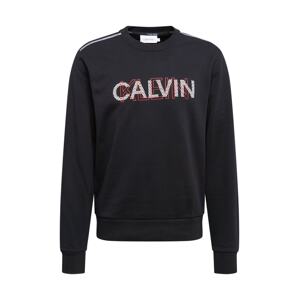 Calvin Klein Tréning póló  fekete / fehér / sötét narancssárga