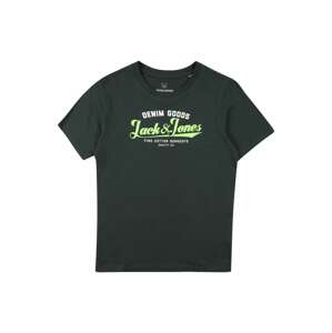 Jack & Jones Junior Póló  zöld / neonzöld / fehér