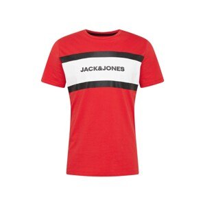 JACK & JONES Póló  vérvörös / fehér / fekete