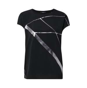 OPUS T-Shirt 'Sanina'  ezüst / fekete