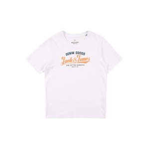 Jack & Jones Junior Póló 'Neon'  tengerészkék / narancs / fehér