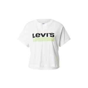 LEVI'S ® Póló 'Graphic Varsity Tee'  pasztellzöld / fekete / fehér