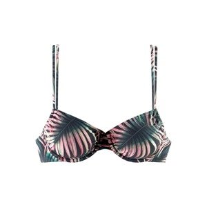 LASCANA Bikini felső  smaragd / fűzöld / rózsaszín