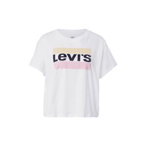 LEVI'S ® Póló 'Graphic Varsity Tee'  tengerészkék / sárga / rózsaszín / fehér