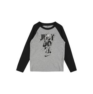 Nike Sportswear Tréning póló 'SPLIT'  szürke melír / fekete