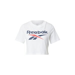 REEBOK Funkcionális felső  fehér / tengerészkék / piros