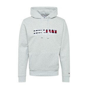 Tommy Jeans Sweatshirt 'TIMELESS'  szürke melír / tengerészkék / fehér / piros