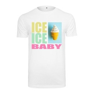 Mister Tee Shirt 'Ice Ice Baby'  fehér / rózsaszín / menta / citrom / világoskék
