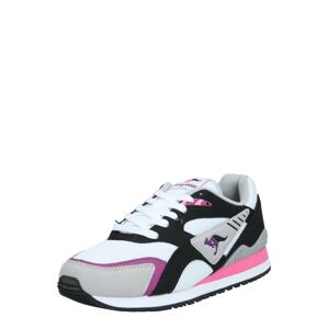 KangaROOS Rövid szárú edzőcipők 'Runner'  rózsaszín / fekete / fehér / szürke