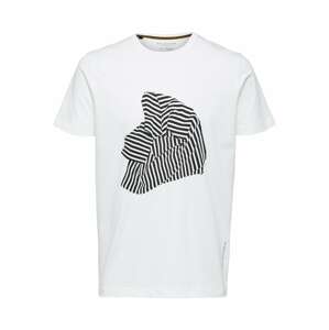 SELECTED HOMME T-Shirt  fehér / fekete