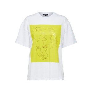 SELECTED FEMME T-Shirt 'Faces'  fehér / sárga / arany