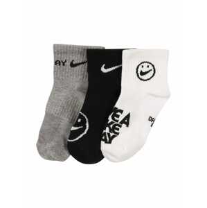 Nike Sportswear Zokni  szürke / fehér / fekete