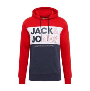 JACK & JONES Tréning póló 'ARID'  piros / kék melír / fehér
