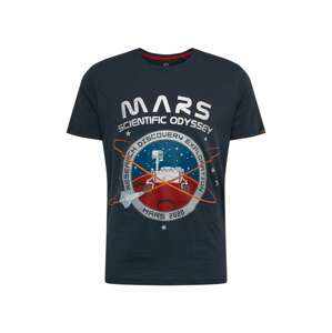 ALPHA INDUSTRIES Póló 'Mission To Mars'  kék / tengerészkék / piros / szürke / fehér