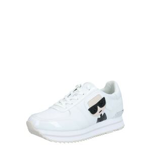 Karl Lagerfeld Rövid szárú sportcipők 'VELOCITA II'  krém / fekete / fehér