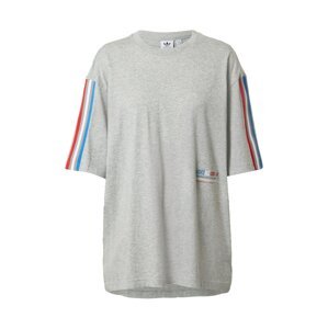 ADIDAS ORIGINALS Oversize póló  szürke melír / fehér / égkék / piros
