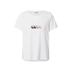 Noisy may T-Shirt 'NATE'  fehér / borvörös / barna / opál / sárga