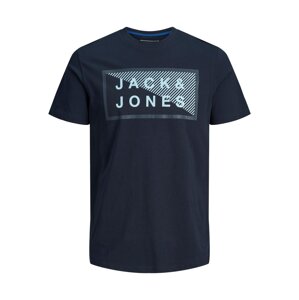 JACK & JONES Póló 'Shawn'  tengerészkék / világoskék