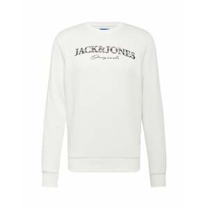 JACK & JONES Tréning póló 'MINISTRY'  piszkosfehér / antracit / világosbarna