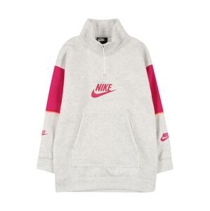 Nike Sportswear Tréning póló  szürke melír / málna / neonzöld
