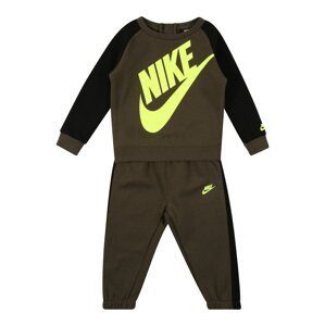 Nike Sportswear Jogging ruhák 'FUTURA'  khaki / fekete / neonsárga
