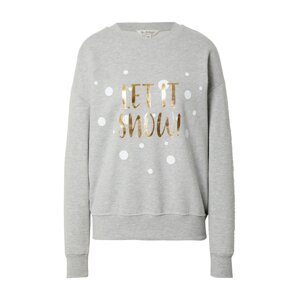 Miss Selfridge Tréning póló 'LET IT SNOW'  szürke / aranysárga / fehér