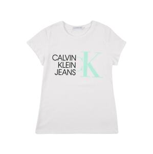 Calvin Klein Jeans Póló  fehér / fekete / menta