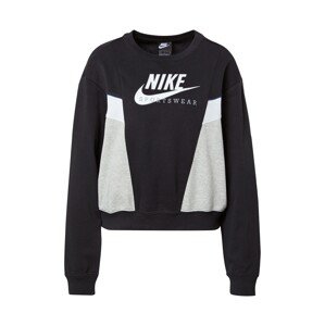 Nike Sportswear Tréning póló 'Heritage'  fekete / fehér / szürke / kék