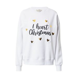 Miss Selfridge Tréning póló 'I HEART CHRISTMAS'  fehér / fekete / arany