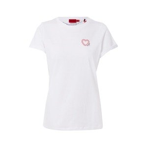 HUGO T-Shirt  fehér / piros / fekete