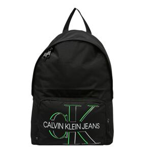 Calvin Klein Jeans Hátizsák 'Campus'  fekete / fehér / kiwi