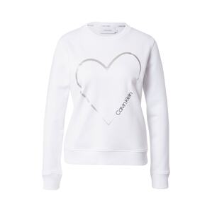 Calvin Klein Tréning póló 'VALENTINES'  fehér / fekete / ezüst