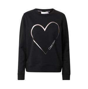 Calvin Klein Tréning póló 'VALENTINES'  fekete / ezüst / fehér