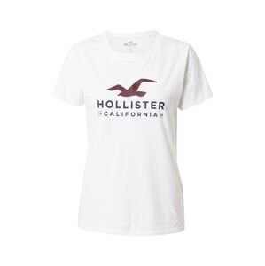 HOLLISTER Póló  fehér / tengerészkék / bordó