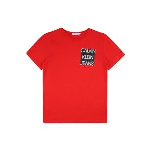 Calvin Klein Jeans Póló  piros / fekete / fehér