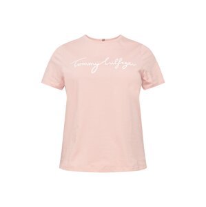 Tommy Hilfiger Curve Póló  rózsaszín / fehér