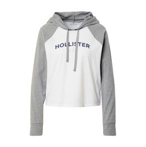 HOLLISTER Tréning póló  fehér / szürke
