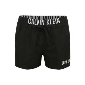 Calvin Klein Swimwear Badeshorts  fekete / fehér