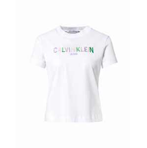Calvin Klein Jeans Póló  fehér / világoslila / zöld / világos bézs / pasztell-rózsaszín
