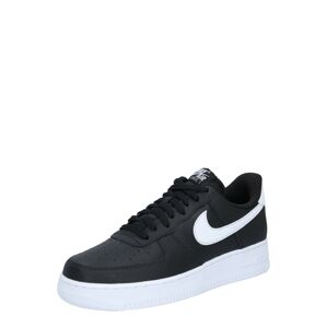 Nike Sportswear Rövid szárú sportcipők 'AIR FORCE 1 07'  fekete / fehér