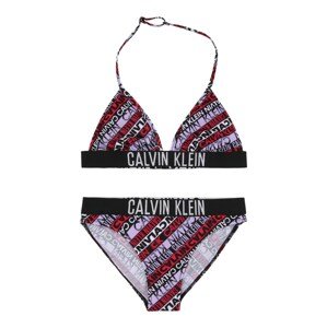Calvin Klein Swimwear Bikini  fekete / fehér / mályva / tűzpiros