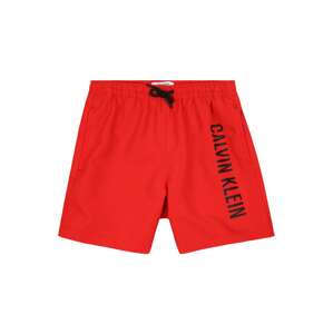 Calvin Klein Swimwear Rövid fürdőnadrágok  piros / fekete