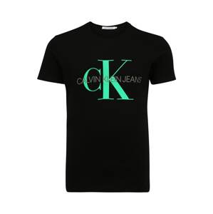 Calvin Klein Jeans Póló  fekete / neonzöld / szürke