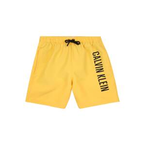 Calvin Klein Swimwear Rövid fürdőnadrágok  sárga / fekete
