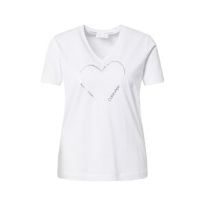Calvin Klein Póló 'VALENTINES'  fekete / ezüst / fehér