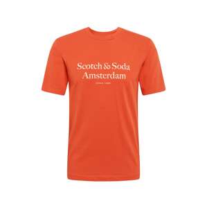 SCOTCH & SODA Póló  sötét narancssárga / fehér