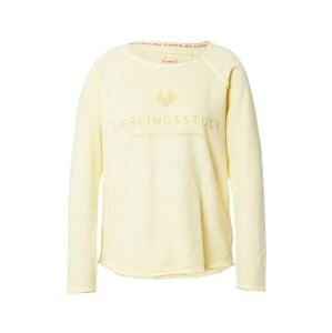 LIEBLINGSSTÜCK Tréning póló 'Cathrina'  világos sárga / mustár / fehér