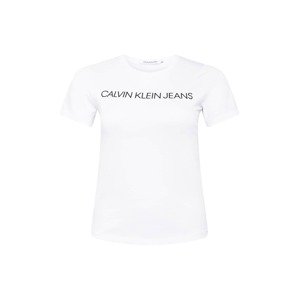 Calvin Klein Jeans Curve Póló  fehér / fekete
