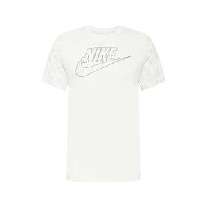 Nike Sportswear Póló  fehér / fekete / világosszürke